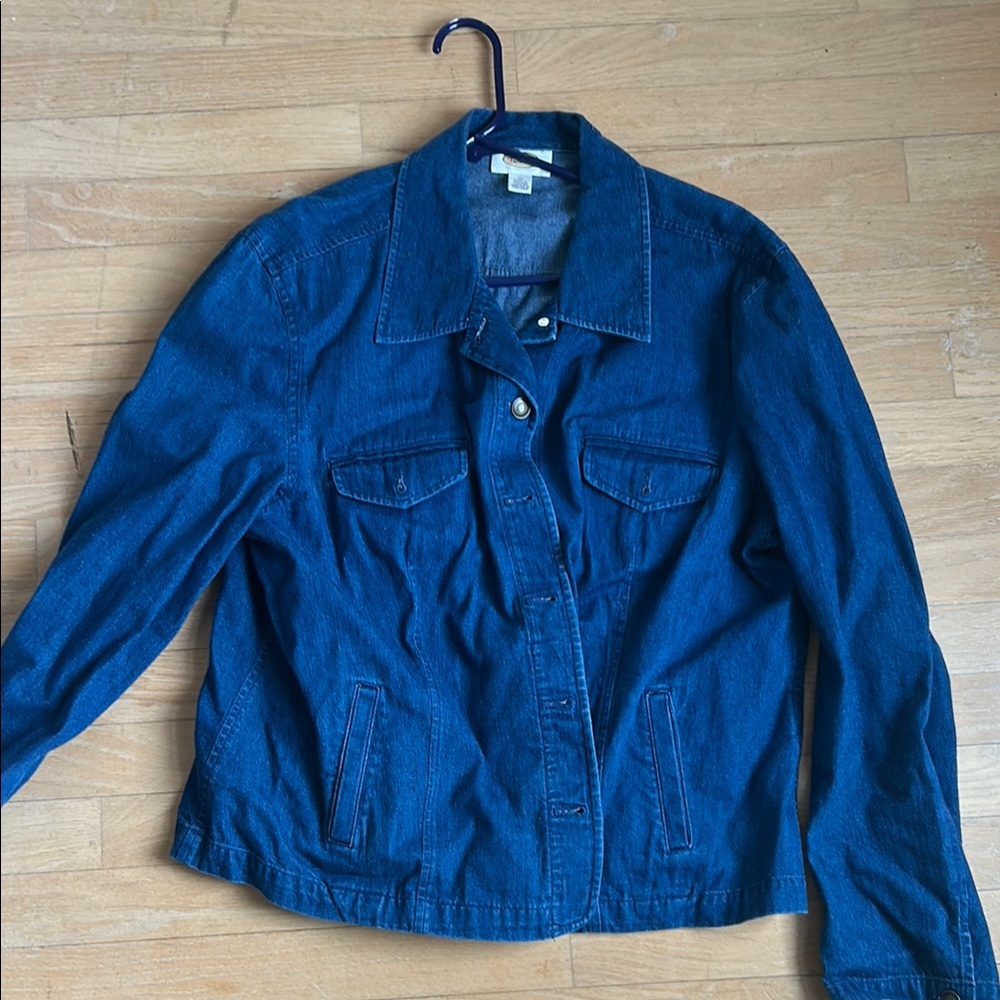 Vibrant Blue Jean Jacket Classic Design Medium Fit
